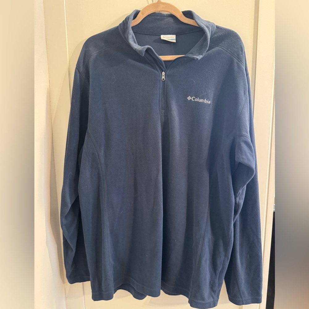 Columbia Men's Navy Fleece Quarter Zip